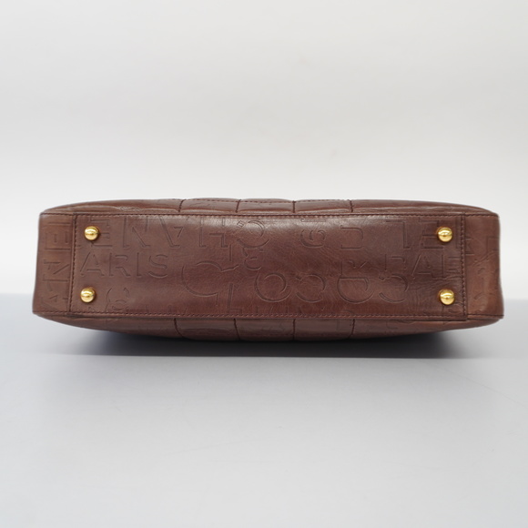 Auth Chanel shoulder bag chocolate bar chain shoulder leather brown gold metal - Picture 3 of 10